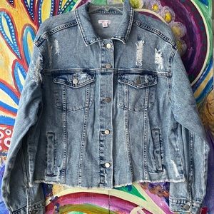 Woman’s Blue Indigo Jean Denim Jacket Coat Size M and XL